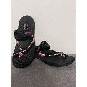 Skechers Womens Sandals Size 8 Reggae Zig Swag Outdoor Lifestyle Flip Flop Sz 9